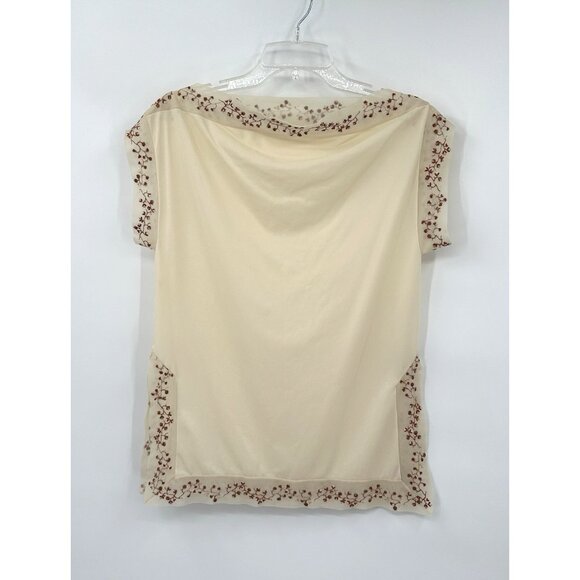 vintage 60s VANITY FAIR 2 piece pajama set sheer embroidered lounge sleep XS S - Picture 3 of 16